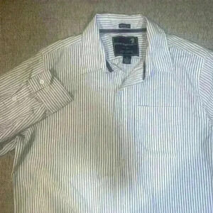 Duck Head Men's Size XLarge Blue Striped Long Sleeve Button Down Shirt sku 039